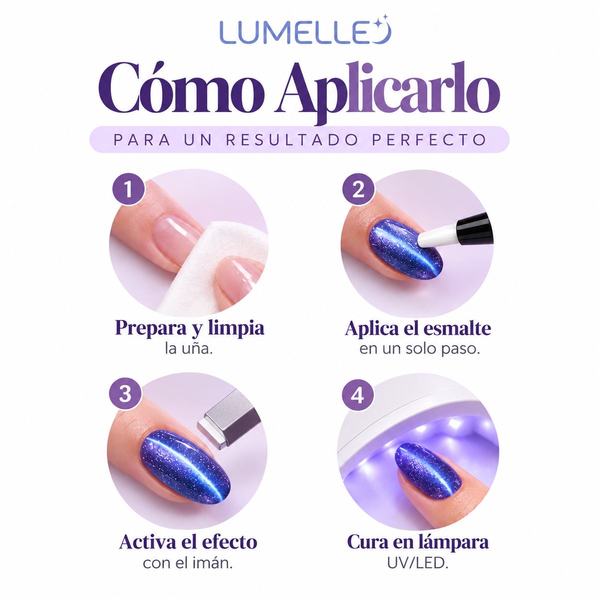 Esmalte en Gel Magnético Cat-Eye de 1 Paso