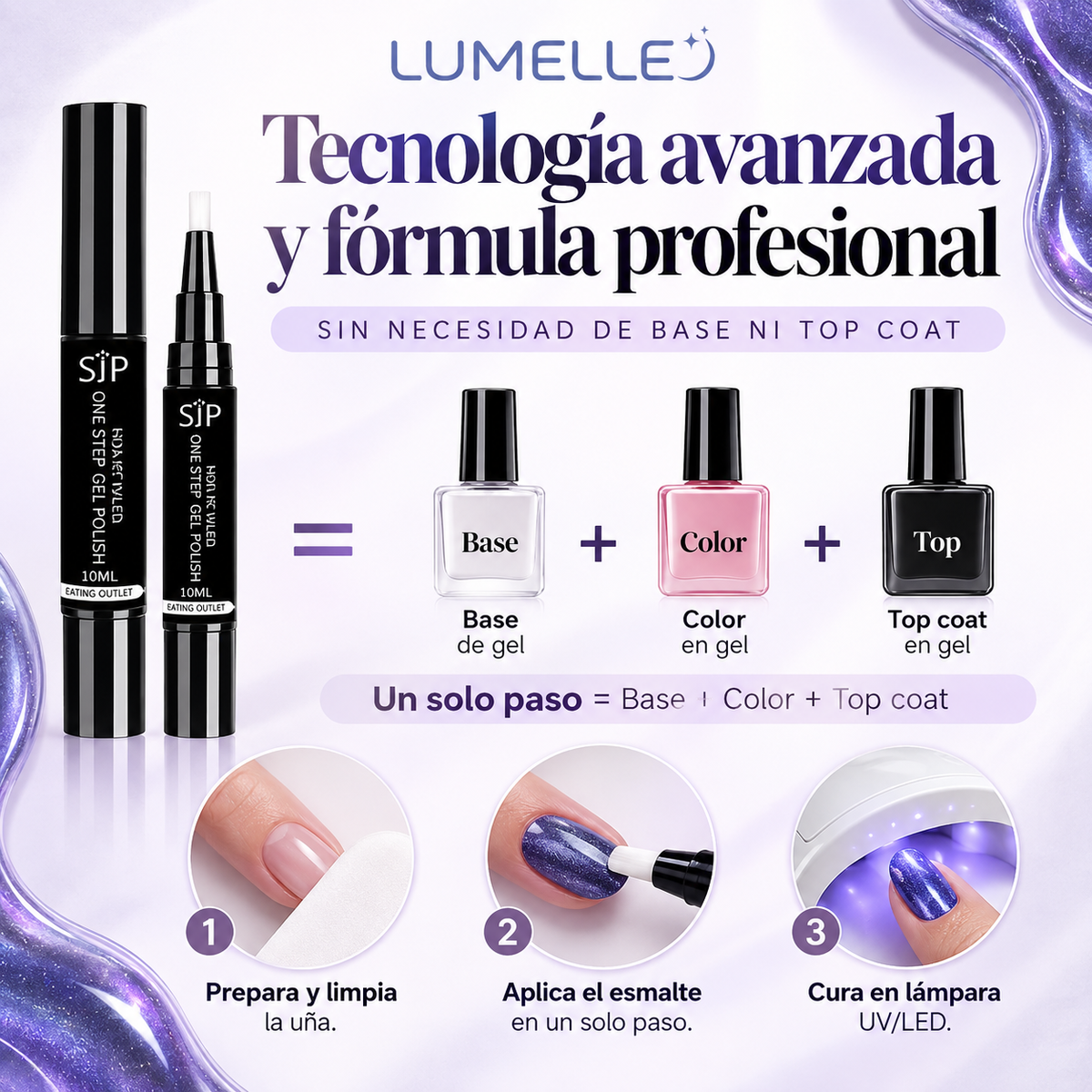 Esmalte en Gel Magnético Cat-Eye de 1 Paso